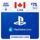 CDN$75 Canada PlayStation Store Gift Card - Digital Code