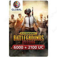 ببجي موبايل 6000 + 2100 يو سى جلوبال - كود رقمي فوري