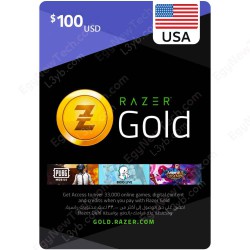 بطاقه رازر جولد امريكي 100 دولار - كود رقمي فوري