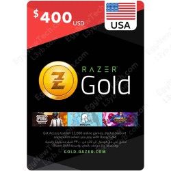 بطاقه رازر جولد امريكي 400 دولار - كود رقمي فوري