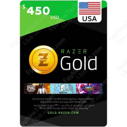 بطاقه رازر جولد امريكي 450 دولار - كود رقمي فوري