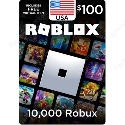 بطاقة روبلوكس ستور امريكي 100 دولار - 10000 روبوكس - كود رقمي فوري