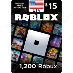 بطاقة روبلوكس ستور امريكي 15 دولار - 1200 روبوكس - كود رقمي فوري