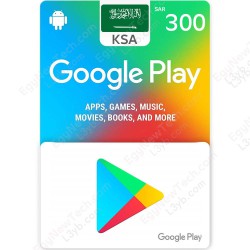 Google Play Gift Card SAR300 KSA - Instant Digital Code