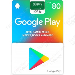 Google Play Gift Card SAR80 KSA - Instant Digital Code
