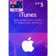 iTunes Gift Card $5 AUS - Instant Digital Code iTunes Gift Card $5 AUS - Instant Digital Code front cover