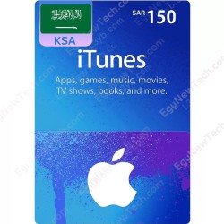 بطاقة اي تيونز 150 ريال سعودي - كود رقمي فوري
