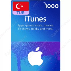 بطاقة اي تيونز 1000 ليرة تركية - كود رقمي فوري