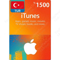 بطاقة اي تيونز 1500 ليرة تركية - كود رقمي فوري