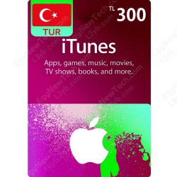 بطاقة اي تيونز 300 ليرة تركية - كود رقمي فوري