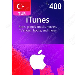 بطاقة اي تيونز 400 ليرة تركية - كود رقمي فوري