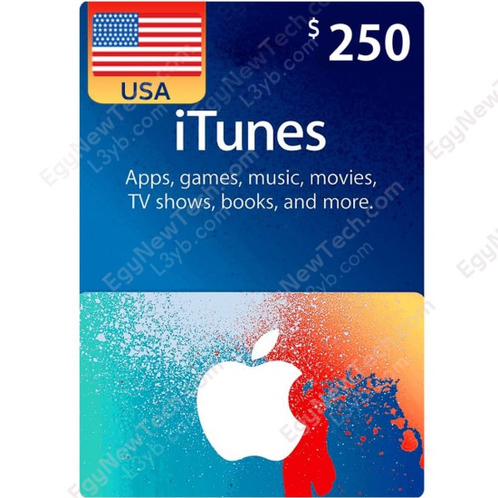 iTunes Gift Card $250 USA - Instant Digital Code front cover