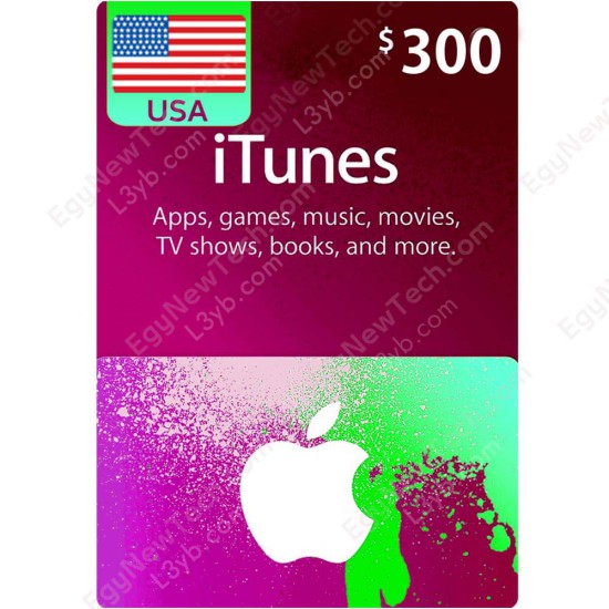 iTunes Gift Card $300 USA - Instant Digital Code front cover
