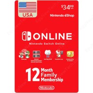 Nintendo Online Family 1 Year USA For Nintendo Switch - Instant Digital Code