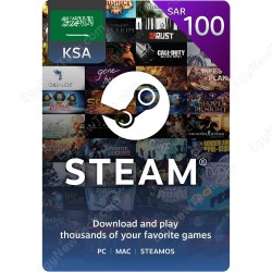 بطاقة ستيم ستور سعودي 100 ريال - كود رقمى فوري