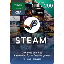 بطاقة ستيم ستور سعودي 200 ريال - كود رقمى فوري