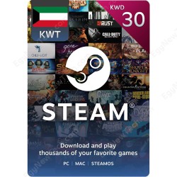 بطاقة ستيم ستور كويتى 30 دينار - كود رقمى فوري