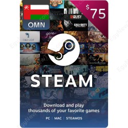بطاقة ستيم ستور عماني 75 دولار - كود رقمى فوري