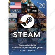 Steam Gift Card $20 USA - Instant Digital Code